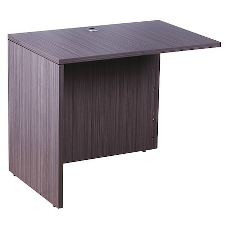 Desk Return Reversible Return,36" x 24",Driftwood, Driftwood