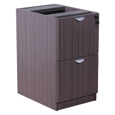 Pedestal Desk Full Pedestal File/File,Driftwood, Driftwood