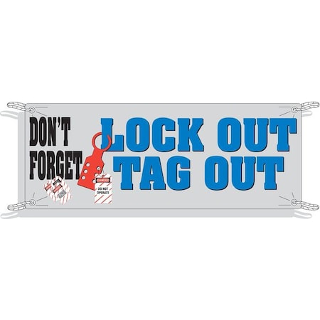 Safety Banner,42 x 120In,Vinyl,ENG