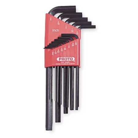 13 Piece SAE L-Shape Hex Key Set, J4983