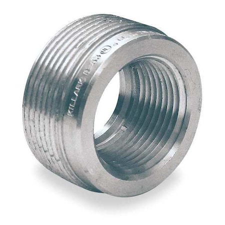 IMC Reducing Bushing, 1/2 in x 3/4 in, Threaded, Aluminum, Plain, Gray
