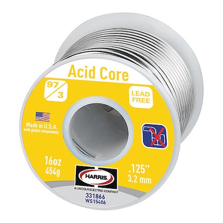 Lead Free Solder,Dia 0.120 In,1lb