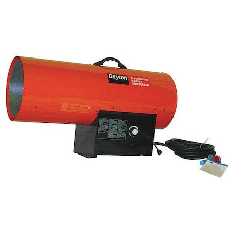 Portable Gas Torpedo Heater, Liquid Propane, Intermittent Spark, 300,000 BtuH, 33 5/8 in L