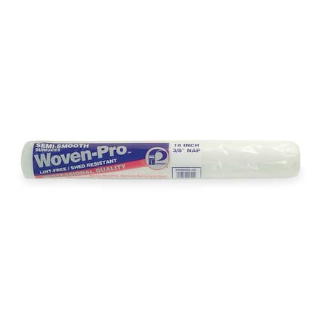 18" Paint Roller Cover, 3/8" Nap, Woven Fabric