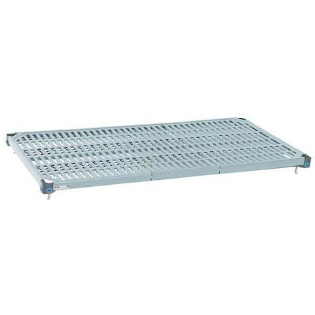 Shelf, Ventilated Style, 48 in D, 24 in W, 3 7/16 in H, Blue, Taupe