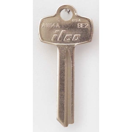 Key Blank,Brass,Type BE2,7 Pin,PK10