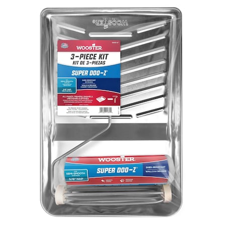 Paint Roller Kit, 9 in. L,3 Pieces
