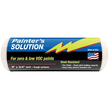 9" Paint Roller Cover, 3/4" Nap, Woven Fabric