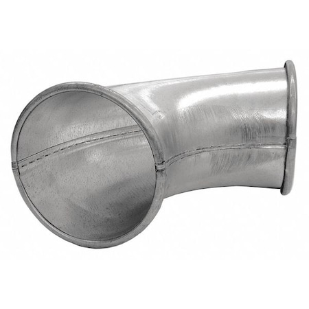 Round 45 Degree Elbow, 7 in Duct Dia, Galvanized Steel, 24 ga GA, 9 in W, 9-3/4" L, 7 in H