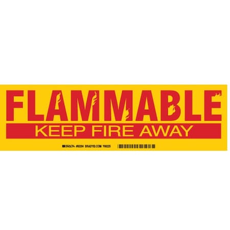 Label, 3 1/2 in H, 12 in W, Polyester, Vertical Rectangle, English, 60294