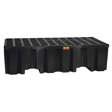 Spill Pallet, 66 gal Spill Capacity, 2 Drums, 4,000 lb Load Capacity, Polyethylene