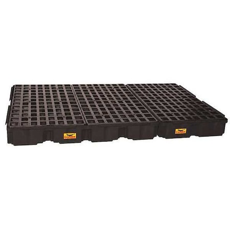 Spill Deck, 88 gal Spill Capacity, 6 Drums, 10,000 lb Load Capacity, Polyethylene