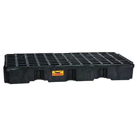 Spill Deck, 30 gal Spill Capacity, 2 Drums, 5,000 lb Load Capacity, Polyethylene