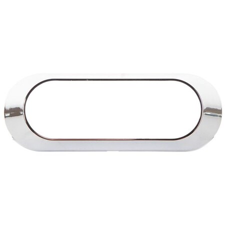 Bezel,Chrome,Oval,29/32 in. W,Plastic