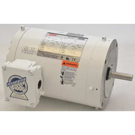 Washdown Motor,3 Ph,TENV,3/4 HP,1745 rpm