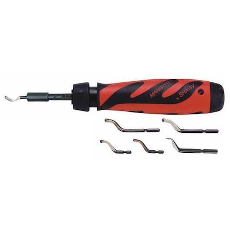 Deburring Tool Set,Plastic,Hi Speed Stl.