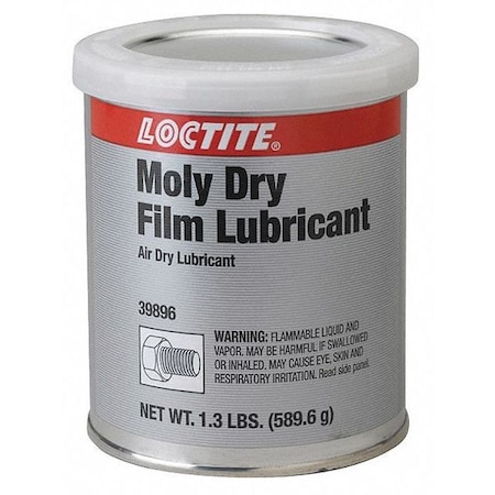 Dry Film Lubricant, 1.3 lb., Can, Molybdenum, Black