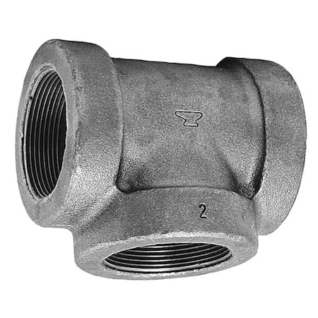 Tee Tee, 3" Pipe, FNPT, Cast Iron, Class 125
