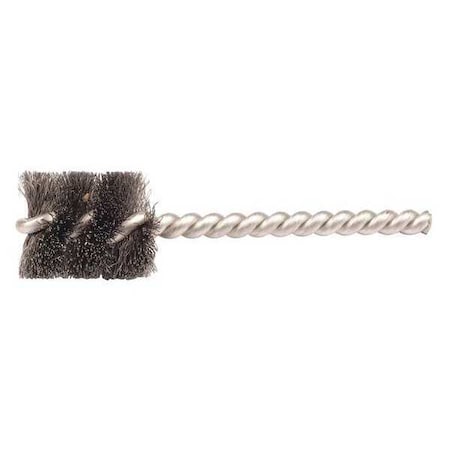 1/4" Power Tube Brush .004" Stainless Steel Wire Fill 1" Brush Length