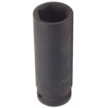 3/8 in Drive Impact Socket 1/4 in Size 6 pt Standard Depth, Black Oxide