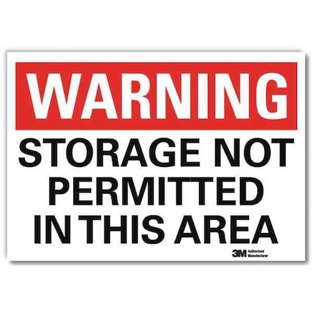 Warning Sign,Storage Not Permitted,10inW