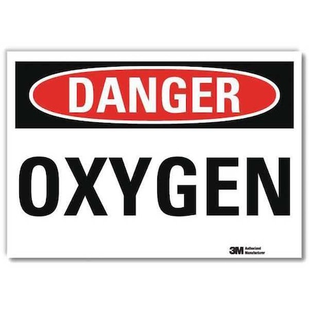 Danger Sign, 10 in H, 14 in W,Horizontal Rectangle, English, U3-1894-RD_14X10