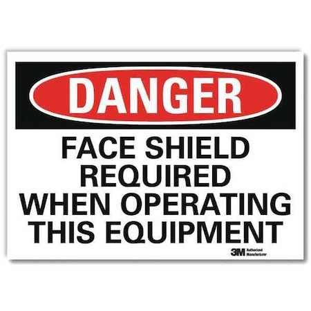 Danger Sign,Self-Adhesv Mount,7inWx5inH, U3-1457-RD_7X5