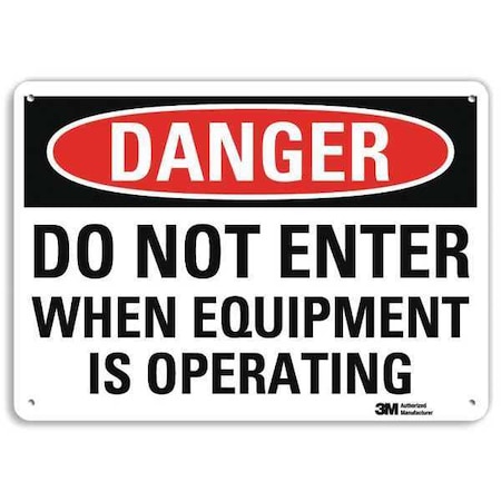 Danger Sign,4 Hole Mount,10in W x 7in H, U3-1325-RA_10X7