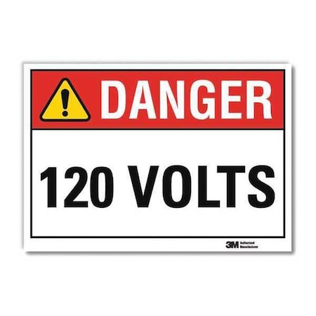 Danger Sign,Self-Adhesv Mount,7inWx5inH, U3-1004-RD_7X5