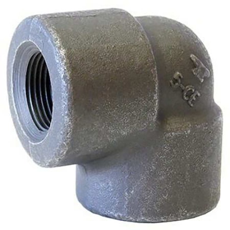 90 Degree Elbow 90 Degree Elbow, 3/8" Pipe, FNPT, Black Forged Steel, Class 3000