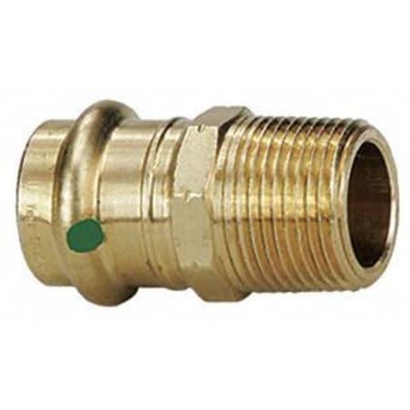 ProPress Straight Adapter, 1 in Press-Fit x 1 in MNPT, 2-3/16 in L, Bronze, 200 psi, 0 to 250F