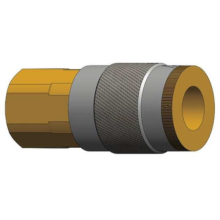 Coupler,(F)NPT,1/4,Brass