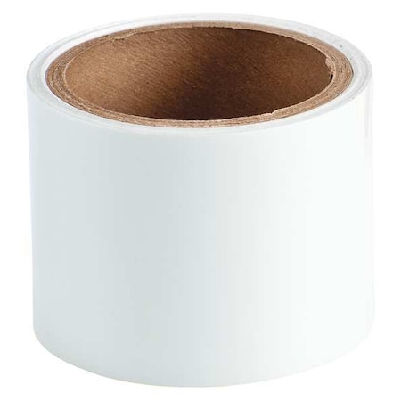 Floor Marking Tape, Polyester, No Legend, White, 3 in W., 8 mil Thickness