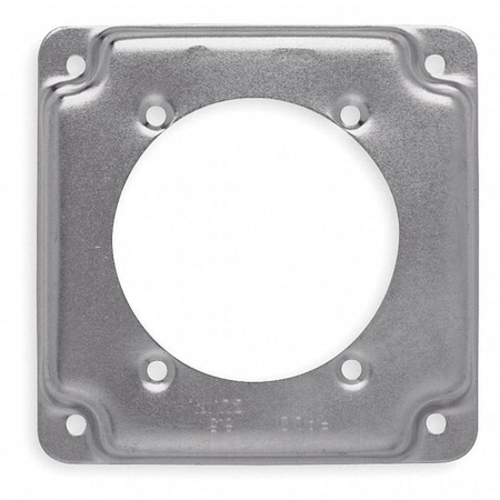 Box Cover, Square Box Type, 2 Gang, Galvanized Zinc, Single Receptacle Cover Type