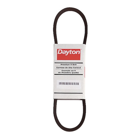 AX42 Cogged, Classical V-Belt, 44 in Outside Length, 1/2 in Top Width, 5/16" Thickness, 1 Ribs