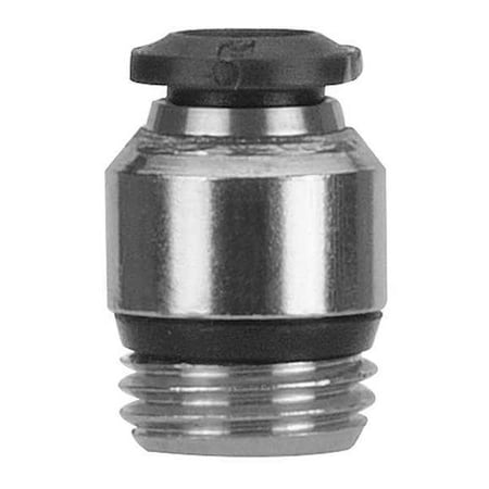 Push-Fit Adapter Fitting, Push-to-Connect x Universal, 3mm Tube OD, 5 mm Pipe Size, Metal, 5 PK