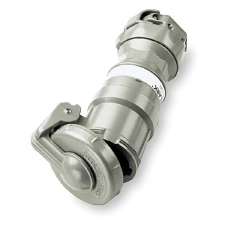 Pin & Sleeve Connector, 30 A, 600V AC, Three Phase, 4 Pole, Style 1 Grounding, Gray, NEMA 4X