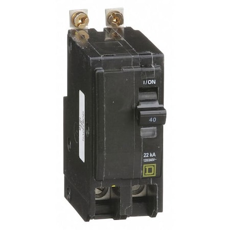 Miniature Circuit Breaker, QO Series, 40A, 2 Pole, 120/240V AC, 22kA at 120/240V AC