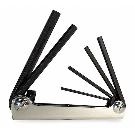 6 Piece Metric Fold-Up Hex Key Set, 21151