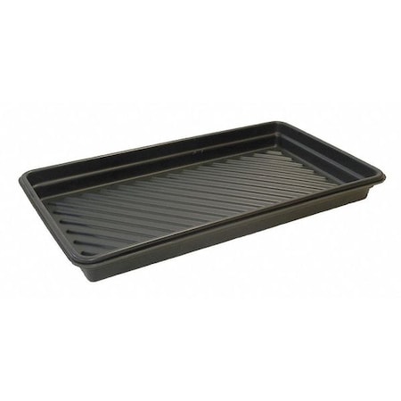 Spill Tray, 27 Gallon Spill Capacity, Polyethylene, 36 in L x 36 in W, 4 3/4 Height, Black