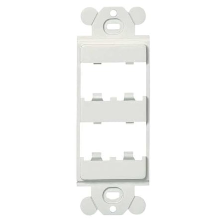 GFCI Module Frame,Mini Com,4 Port,White