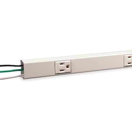 Prewired Raceway,4 Outlets,Polyester