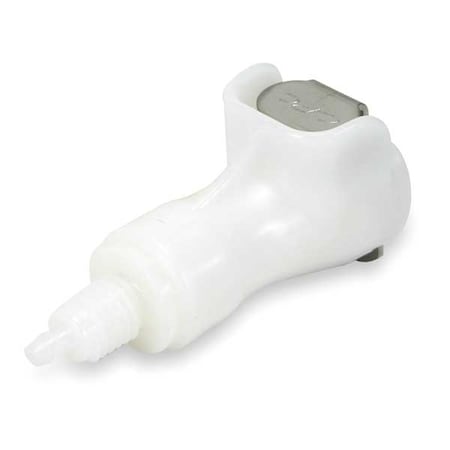 Inline Coupler, Acetal, Shut-Off, PTF, 0.17"