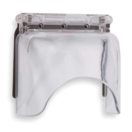 Keypad Cover, Polycarbonate, Surface Mount, 3 5/8 in W x 3 1/4 in H x 2 in D, Clear