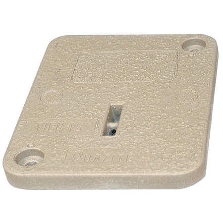Underground Enclosure Cover, Blank Logo, 1 in. H x 6 in. W x 8 in. L, 15000 lb, Polymer Concrete