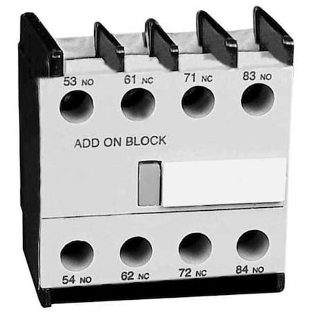 Aux Contact, IEC, 4NO, 120VAC/240VDC