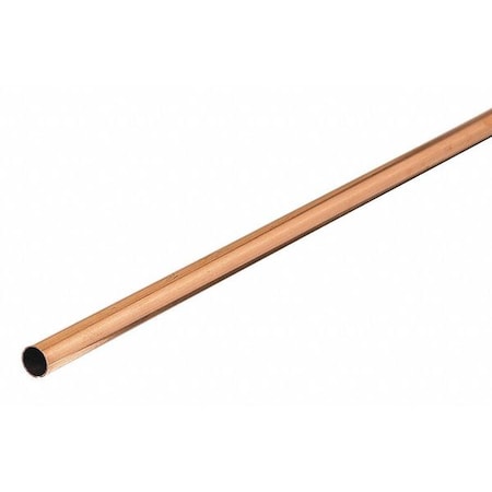 Straight Tubing, 3/8 in Outside Dia, 2 ft Length, L