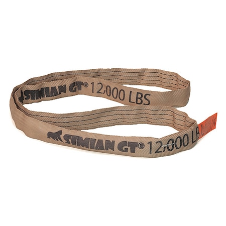 Round Sling,Endless,Tan,8ft. L,Polyester
