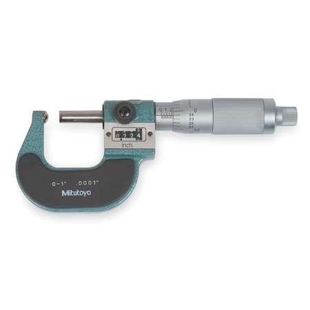 Spherical Micrometer,Flat,0-1"