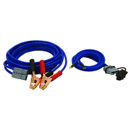 28 Foot Long Booster Cables With Gray Quick Connect - 600 Amp